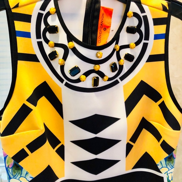 Clover Canyon Neoprene Embellished Sheath Dress - Picture 6 of 8